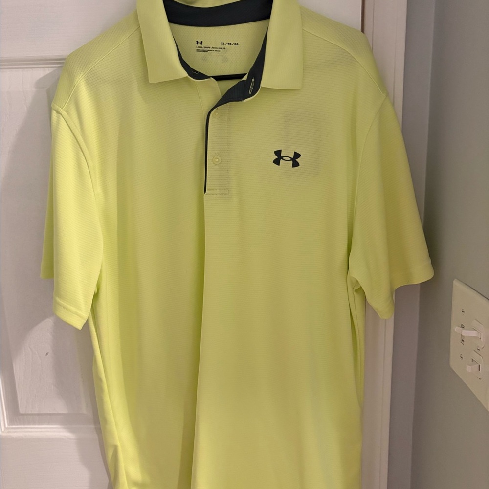 Under Armour Men's Light Yellow Polo Shirt